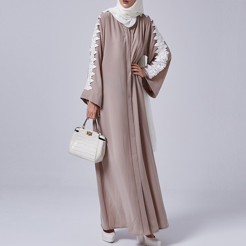 Embroidery Applique Lace Chiffon Abaya - Leading Muslim Fashion ...